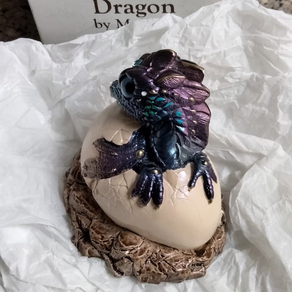 Vintage Peacock Hatching Dragon Statue 1984 PENA, In Original Box - RARE - Picture 3 of 11